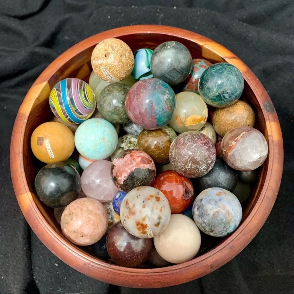 🔮 Polished Stone Marbles – Choose by Number (27-36) (3/minimum) - Picture 1 of 11
